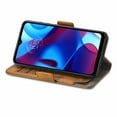thumbnail image 2 of Allytechgroup Moto G Pure Wallet Case, RFID Blocking Cards Holder Vintage PU Leather Folio Flip Stand Shockproof Magnetic Closure Wallet Case for Motorola Moto G Pure, Lightbrown, 2 of 8