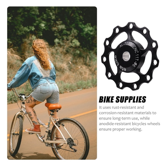 COSMOBETTY Aluminum Alloy Bike Rear Dial Guide Wheel 1Pack for Improved Bicycle Transmission