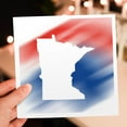 thumbnail image 7 of 3drose, Minnesota State in White on a Red, White, and Blue Background., 6 Greeting Cards with Envelopes, 7 of 7