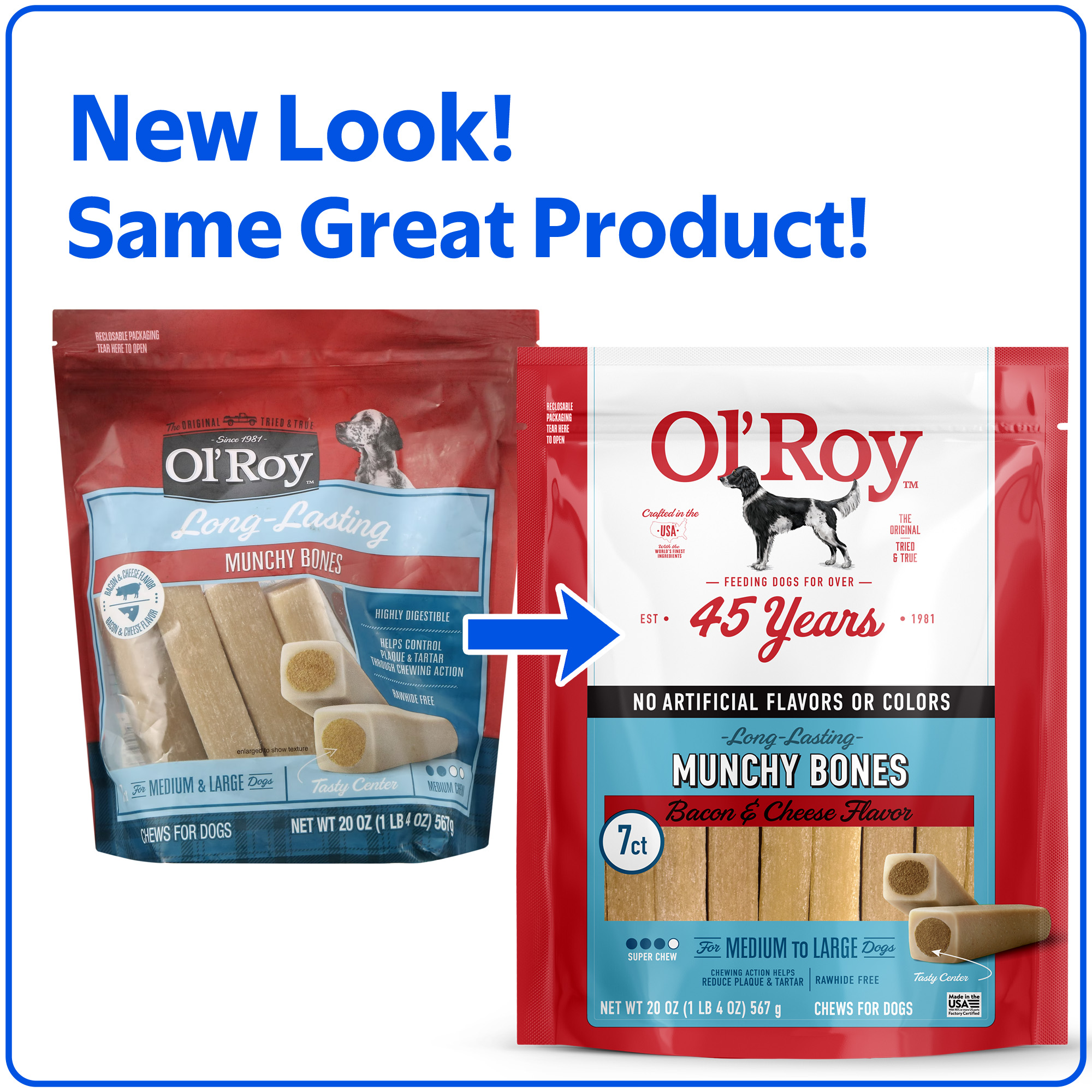 Ol' Roy Munchy Bone Bacon & Cheese Dog Treats photo 2