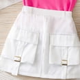 thumbnail image 4 of Staki Spring Clothes for Girls Girls' Short Sets - Trendy and Comfortable Summer Outfits for Girls Fashionable Clothing Sets 2pc 3T 4T 5T White,5-6 Years, 4 of 4