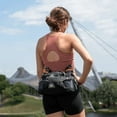 thumbnail image 4 of WATERFLY Unisex Large Capacity Hiking with Bottle Holder Nylon Fanny Pack Waist Bag,Black, 4 of 8