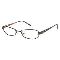 NEW ELLE 13337 WOMENS/LADIES DESIGNER FULL-RIM BROWN ELEGANT AFFORDABLE PERFECT FOR SCHOOL WORK FRAME DEMO LENSES 50-17-135 EYEGLASSES/EYEGLASS FRAME