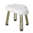 thumbnail image 1 of Taburete infantil con forma de nube y patas transparentes, de plástico, delicado, regalo para decoración del hogar, color blanco, 1 of 13