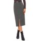 thumbnail image 1 of Falda Lápiz Midi Chic para Mujeres Otoño Invierno de Cintura Alta con Abertura para Oficina con Cinturón XS Negra, 1 of 6