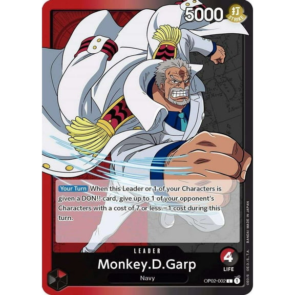 One Piece Paramount War Leader Monkey D. Garp OP02-002