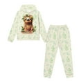 thumbnail image 5 of DISNIMO Sloth Flower Hoodie and Pants Set for Girls Pullover Hoodies Size 4-5 Girls Hoodies Set for Boys Hoodie with Pockets for Girls Crew Neck Hoodie Fall Hoodie Sweatshirt for Girls Loose Fit, 5 of 7