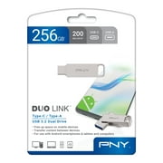 PNY 256GB DUO LINK USB 3.2 Type-C Dual Flash Drive