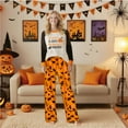 thumbnail image 5 of Halloween Pajama Set Long Sleeves and Pants Two-Piece Set Holiday Pajamas Cute Pumpkin Ghost Spider Skull Print Pajamas Pajamas Unisex Couple Outfit Family Pajamas,Man M, 5 of 6