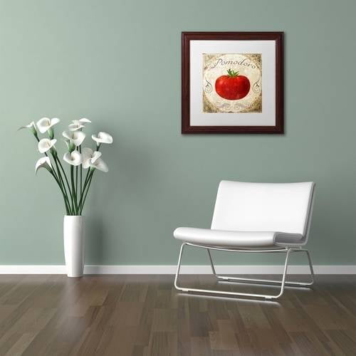 Trademark Fine Art "Mangia II" Canvas Art by Color Bakery White Matte, Wood Frame