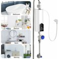 thumbnail image 5 of Mini calentador de agua eléctrico instantáneo de 5500 W, IPX4 resistente al agua con pantalla LED y cabezal de ducha, calentador de agua termostático instantáneo para baño, cocina., 5 of 5