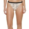 thumbnail image 2 of Calvin Klein Women's Logo Ring Printed Bikini Bottoms Swimsuit Black Size L, 2 of 3