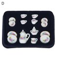 thumbnail image 1 of Shulemin 15 piezas 1/12 casa de muñecas mini juego de té de cerámica platos vajilla accesorios modelo de juguete, D, 1 of 6