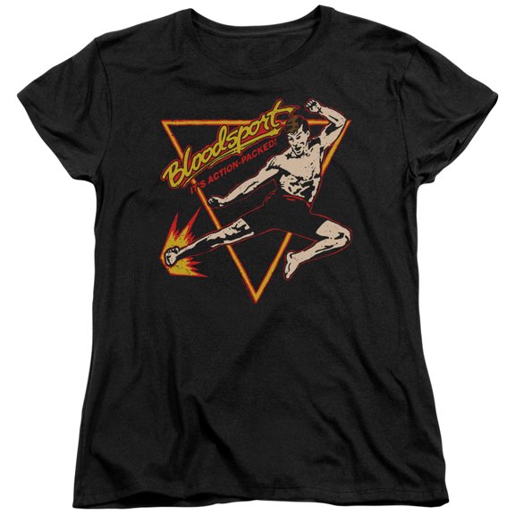 Bloodsport Action Packed Women's T-Shirt Black