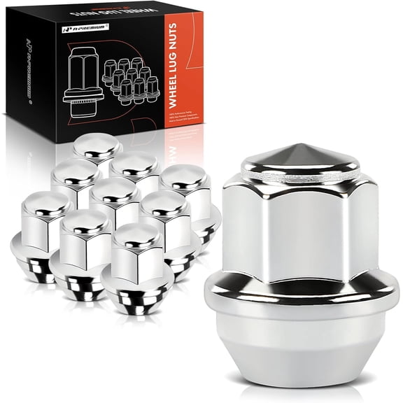 A-Premium M12-1.50 Wheel Lug Nuts Compatible with Ford Escape Fusion Focus Ranger EcoSport Transit Connect Lincoln MKZ MKC Front or Rear Side 10-PC Set