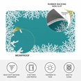 thumbnail image 3 of Aqua Coastal Coral Door Mat Indoor Outdoor,White Ocean Marine Sea Nautical Beach Non Slip Welcome Mat with Rubber Backing,Absorbent Fabric Front Door Mats Entryway Rug for Home Patio Entrance 18"x30", 3 of 9