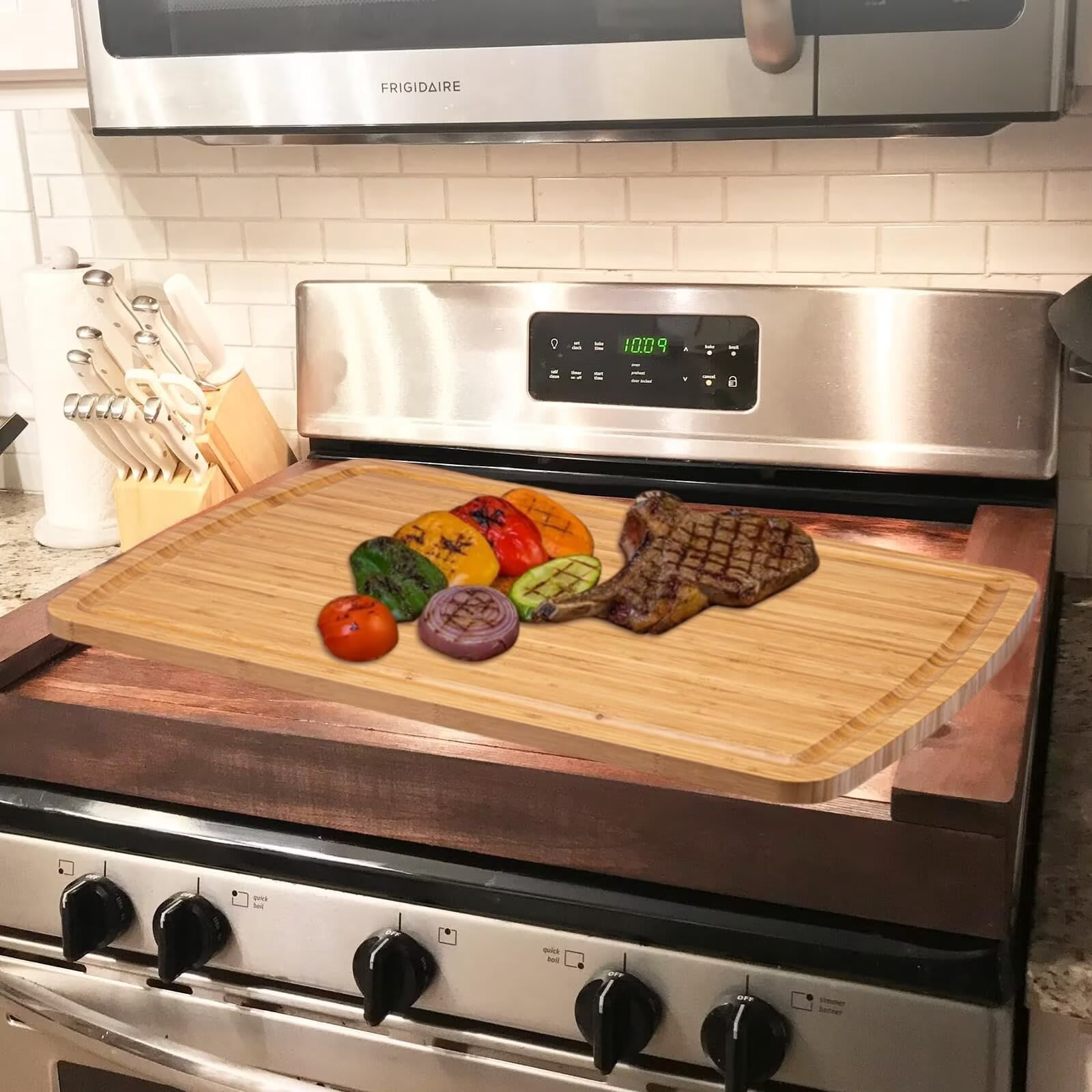 EastVita Extra Large Bamboo Cutting Boards for Kitchen 30 x 20 Inch Wooden Chopping Board with Juice Groove Reversible Butcher Block Cutting Board Carving Board for Meat Turkey Veggies