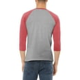 thumbnail image 2 of Hat and Beyond Mens Premium Baseball 3/4 Sleeve Raglan T-Shirt with Two Tone Contrast, 2 of 6