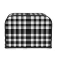 thumbnail image 2 of Picia White And Black Plaid Print 4 Slice Toaster Cover , Toaster Protector Dustproof Kitchen Appliance Cover, Kitchen Appliance Dustproof Protector, 2 of 7