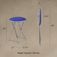 thumbnail image 3 of Lavish Home Backless 18-Inch Folding Stool with 225lb Capacity (Blue), 3 of 9