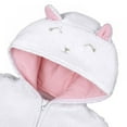 thumbnail image 3 of Infant Baby Girls Boys Fleece Hoodie Jacket Coat Winter Warm Cardigan with Ears, 3 of 8