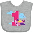 thumbnail image 3 of Inktastic 1st Birthday Pilot Airplane Girls Baby Bib, 3 of 4