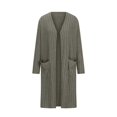 thumbnail image 4 of Birdeem Womens Solid Plus Size Fashion Long Sleeve Cardigan Coat Tops with Pockets, 4 of 12