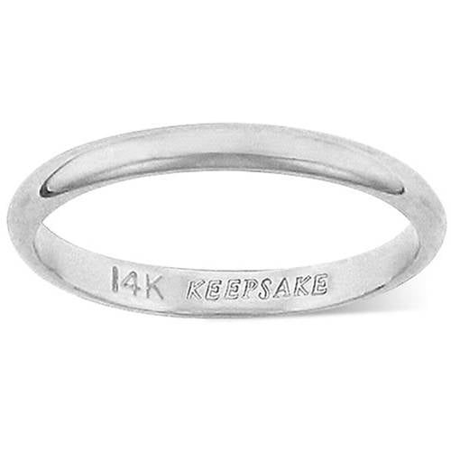 Keepsake Keepsake 14kt White Gold Wedding Band, 2mm