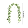 thumbnail image 3 of Plastic Rattan Artificial Eucalyptus Vines with Daisy Flowers Spring Home Decor Simulation Greenery Plants(Green,1Pcs) Rkxzt, 3 of 7