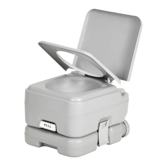 ModFusion Portable RV Toilet, High-Capacity 3.17 Gallon Dual Tanks, Quick-Sealing Slide Valve, Flush Pump, Leak-Proof, Odorless