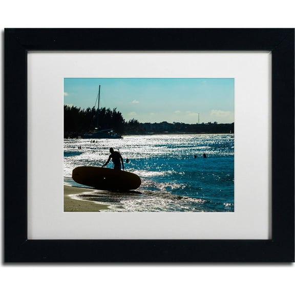 Trademark Fine Art "Provo Boarding" Canvas Art by Yale Gurney, White Matte, Black Frame