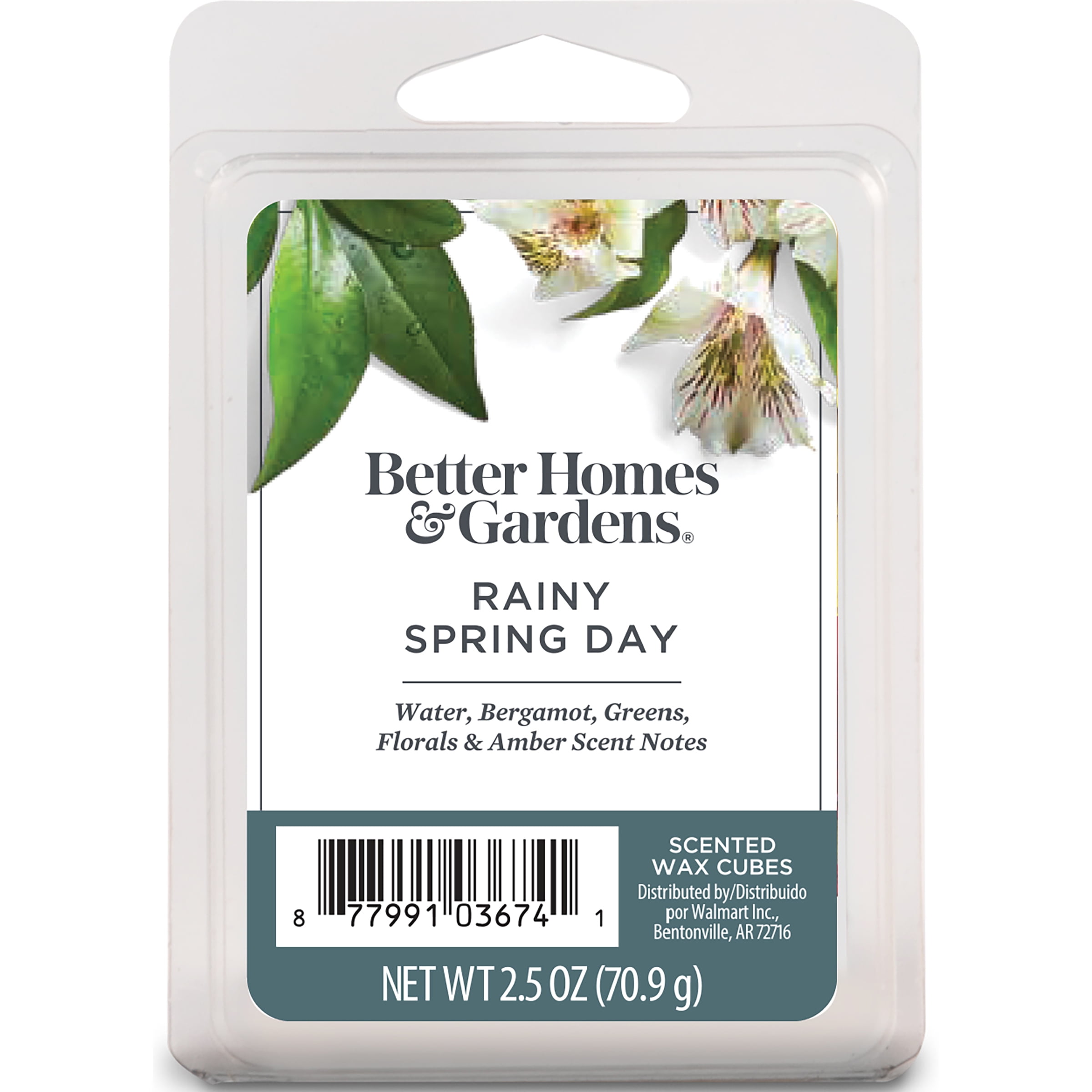 Rainy Spring Day Scented Wax Melts, Better Homes & Gardens, 2.5 oz (1-Pack)