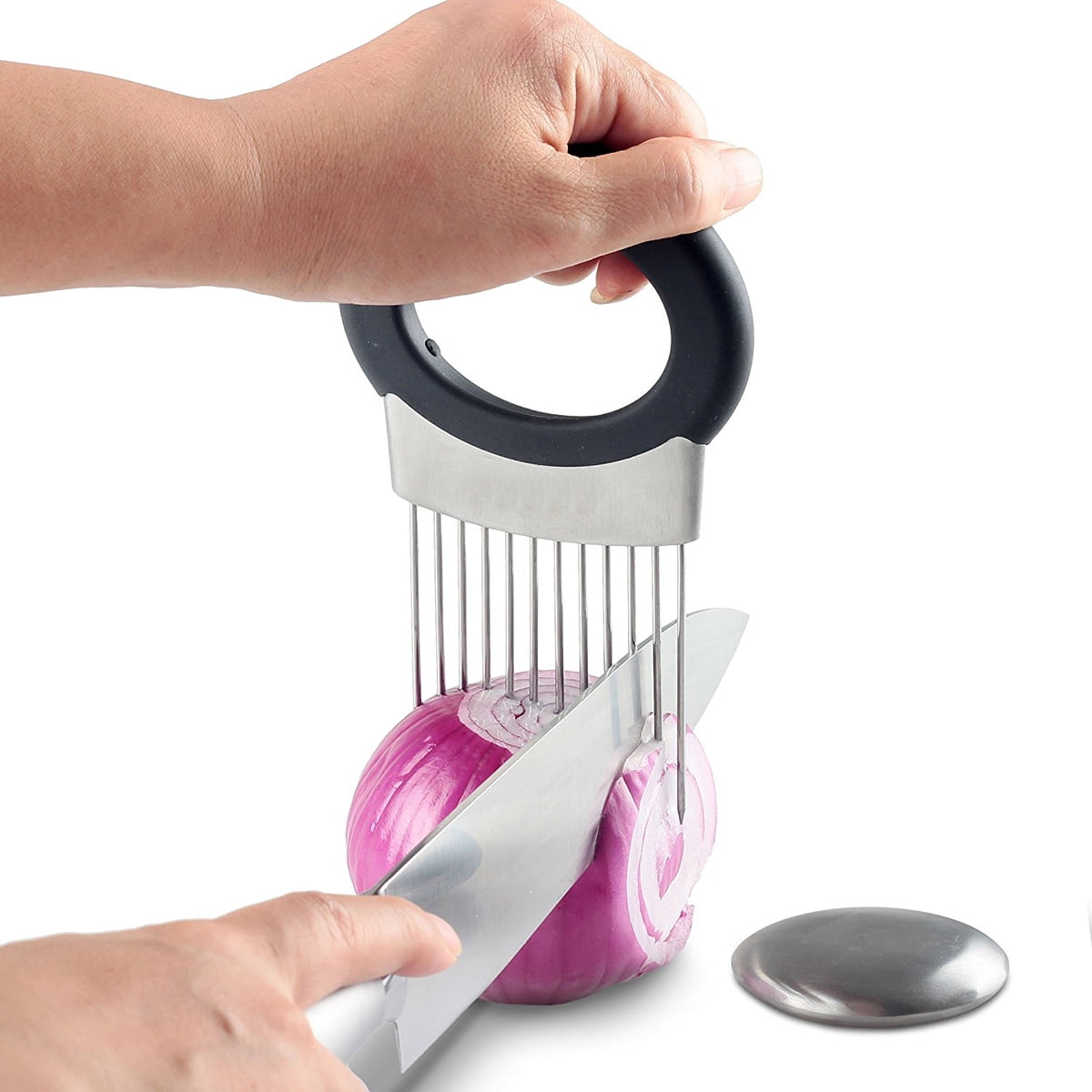 Onion Holder, Newness AllinOne Stainless Steel Onion Holder, Odor
