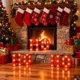 thumbnail image 2 of Decoraciones de Mesa con Letras Luminosas Navideñas gobutend HOHOHO, 2 of 6