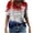 White-3, variant on Summer Womens 3/4 Sleeve Tshirt Tops Fashion Loose Fit USA Flag Print Tunic Tees Crewneck Casual Comfy Blouse For 4Th Of July