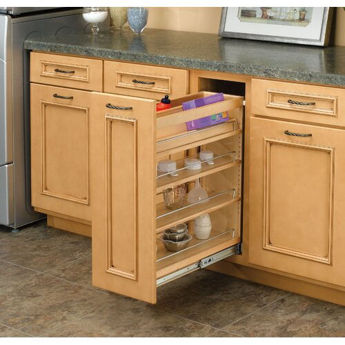 Rev A Shelf 8 Base Pull Out Pantry, Pull Out Kitchen Cabinet Organizer