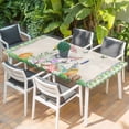 thumbnail image 2 of Easter Table Cloths for 4 Foot Rectangle Tables, Spring Rustic Rabbit Botanical Flowers Eggs Plaid Patio Waterproof Elastic Fitted Tablecloths, Washable Rectangular Table Cover for Camping, 2 of 8