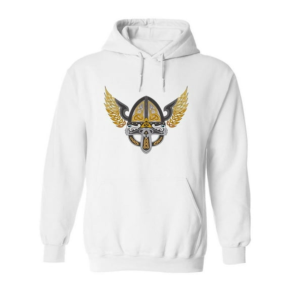 Viking Winged Helmet. Hoodie Men -Image by Shutterstock, Male x-Large