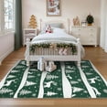 thumbnail image 3 of Green 4x6 Rugs for Living Room, Washable Rug for Home Decor, Indoor Non Slip Carpet, Soft Low Pile Christmas Rug with Xmas Tree Reindeer Snowflake for Entryway, Bedroom, Dining Room, 3 of 7