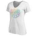 thumbnail image 2 of Women's White Cleveland Cavaliers Team Pride Wordmark V-Neck T-Shirt, 2 of 3