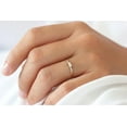 thumbnail image 5 of Classic Baguette and Round Diamond Moissanite Engagement Ring on 10k Gold, 5 of 9