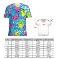 thumbnail image 2 of Flamingo Pattern Women's Short Sleeve Tops Casual Blouses T Shirt, 2 of 6