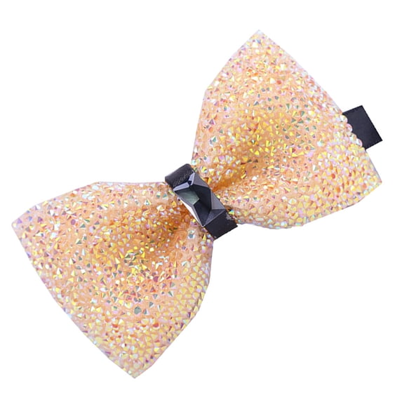 Linyer Rhinestone Bows Crystal Ties Ornamental Necktie Fashionable Knot Festive Adjustable Pre-tied Feast Clothing Accessory 17