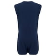 thumbnail image 2 of SpecialKids.Company Popper Vest Sleeveless Bodysuit with Crouch Snap Button & Tube Access, Adaptive Clothing for Adults with Special Needs, Supersoft Cotton Elastane Fabric, by Kaycey Navy, 2 of 3