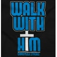 thumbnail image 2 of Walk With Him Jesus Christ Faith Plus Size Crewneck Graphic Tee Shirt Brisco Brands 3X, 2 of 5