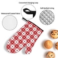 thumbnail image 3 of Pofeuu Red Plaid Daisy Print Oven Mitts and Pot Holders 4 pcs Set,High Heat Resistant 500 Degree Extra Thicken Long Kitchen Cotton Oven Glove for Cooking, 3 of 6