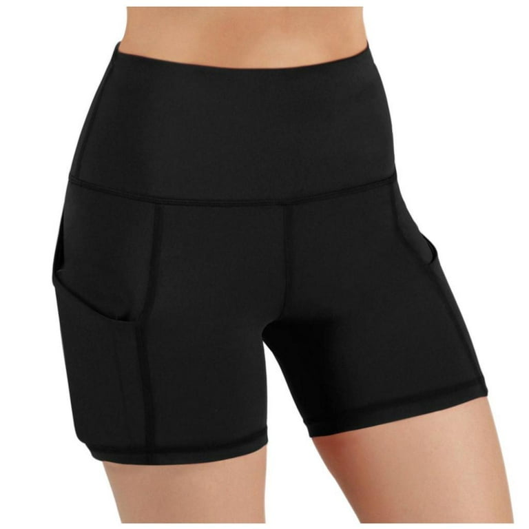 Bidobibo Biker Shorts for Women High Waist Ultra Soft Womens Workout Shorts with Inner Pocket Opaque Yoga Gym Running Shorts