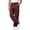 Wine, variant on WIZUTIZ Men's Corduroy Jogger Pants Elastic Waist Relaxed Fit Solid Color Casual Lounge Pockets Trousers