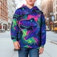 thumbnail image 2 of Wonitaaizi Boys Hoodie Kids 3D All Over Print Thin Pullover Sweatshirt (5-6 Years,Purple), 2 of 6