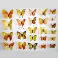 thumbnail image 1 of 12 pegatinas de pared de mariposa de PVC, mariposas para fiesta de boda, Decr amarillo, 1 of 8